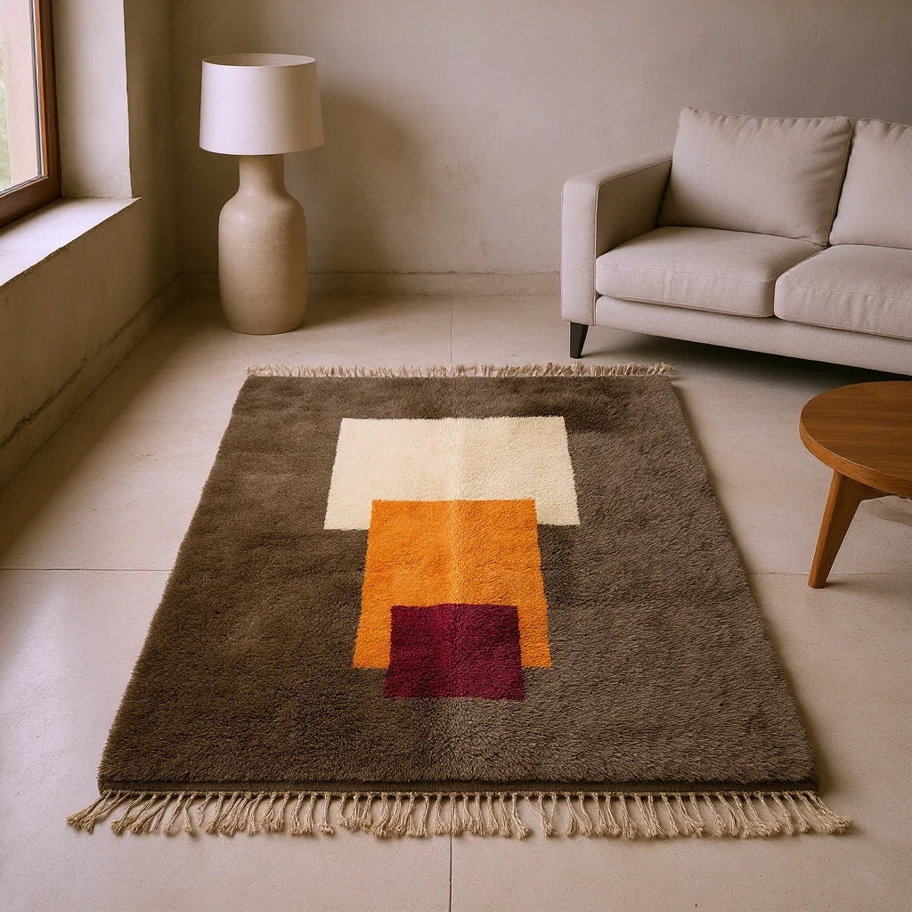 Mrirt Totem Premium Wool Rug — room setting