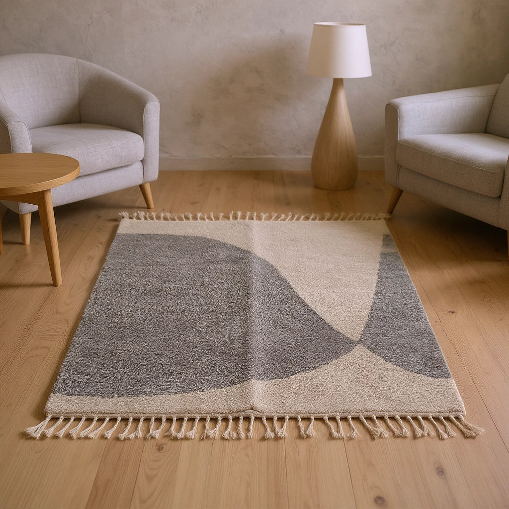Mrirt Arch Wool Rug — Slate & Natural