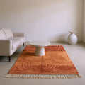 Mrirt Carved Terracotta Rug — detail view