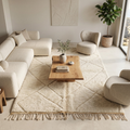 Mrirt Cream Diamond Plush Berber Rug