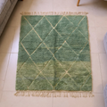Mrirt Emerald Green Diamond Wool Rug