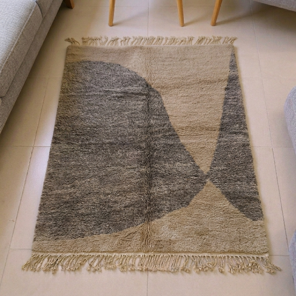 Mrirt Arch Wool Rug — Slate & Natural