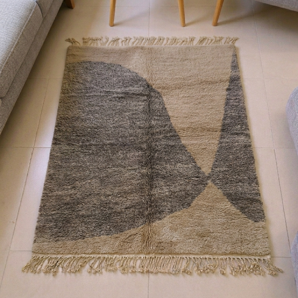 Mrirt Arch Wool Rug — Slate & Natural