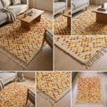 Mrirt Multicolor Checkerboard Wool Rug