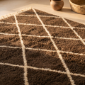 Mrirt Chocolate Brown Diamond Wool Rug