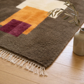 Mrirt Totem Premium Wool Rug — Taupe, Amber & Burgundy