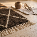 Mrirt Chocolate Brown Diamond Wool Rug