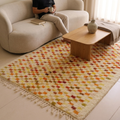 Mrirt Multicolor Checkerboard Wool Rug