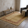 Mrirt Golden Bordered Wool Rug