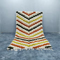 Beni Ourain ivory diamond rug front view - style 3